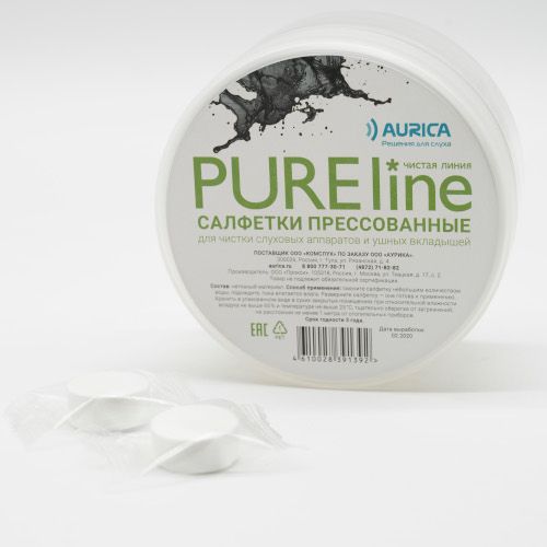 Салфетки прессованные для чистки СА и УВ Aurica PureLine (арт. 410079)